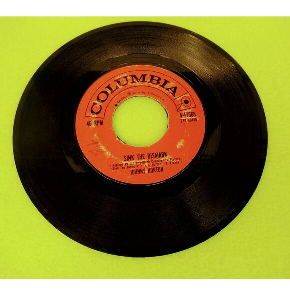 Johnny Horton - Sink the Bismark / Same Old Tale - 45rpm Vinyl Record Single 7" - Picture 4 of 6